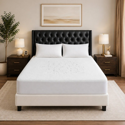 Moonlight Bedding Waterproof Mattress ProtectorAnti-Allergy Deep Fit SkirtFitted Sheet StyleSingle (White90X190Cm) from B&Q