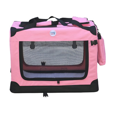 B&Q -  Hugglepets Fabric CrateMedium Pink
