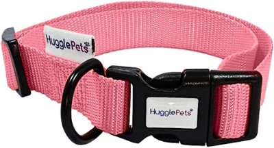 B&Q -  Hugglepets Pink Large 4570Cm Snappy Weatherproof Dog Collar