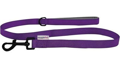Huggle Pets Hugglepets Padded Purple 100Cm X 1.9Cm Weatherproof Dog Lead from B&Q