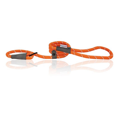 Huggle Pets Hugglepets Orange 100Cm X 0.8Cm Reflective Weatherproof Rope Dog Slip Lead from B&Q