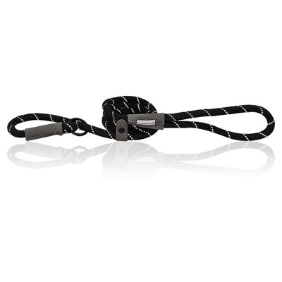 Huggle Pets Hugglepets Black 100Cm X 0.8Cm Reflective Weatherproof Rope Dog Slip Lead from B&Q
