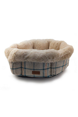 Huggle Pets Hugglepets Stone Check Donut Supersoft Non Slip 60Cm Dog Bed from B&Q