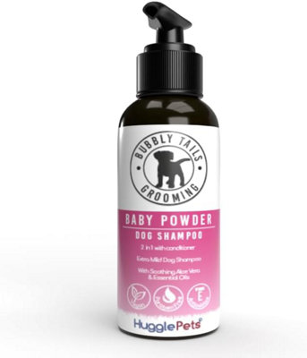 Huggle Pets Hugglepets Bubbly Tails Baby Powder 2 In 1 Shampoo & Conditioner For Dogs Vegan Friendly from B&Q