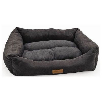 Huggle Pets Hugglepets Luxury Dog Charcoal Small Lounger from B&Q