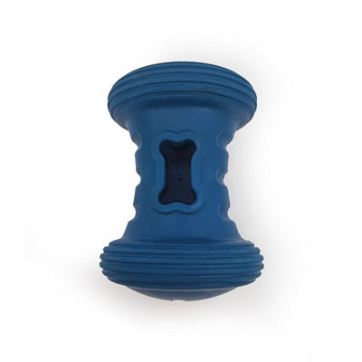 B&Q -  Hugglepets Tactical K9 Natural Rubber Treat Dispenser Dumbell Dog Toy