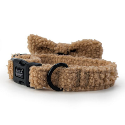 Huggle Pets Hugglepets Skye & Murphy Teddy Dog Collar & Bow Tie (CaramelMedium) from B&Q