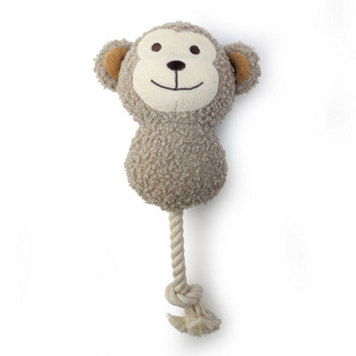 Huggle Pets Hugglepets Tiny Tails Ropey Monkey Milo Squeaky Puppy Toy from B&Q