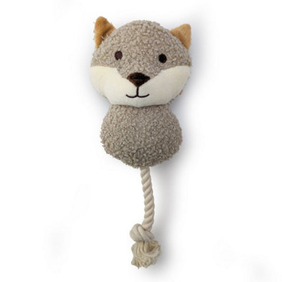 Huggle Pets Hugglepets Tiny Tails Ropey Fox Frankie Squeaky Puppy Toy from B&Q