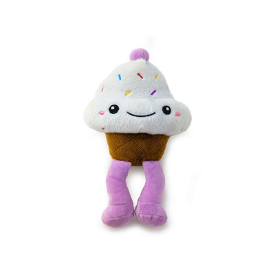 Huggle Pets Hugglepets Party Pup Muffin Squeaky Dog Toy Purple from B&Q