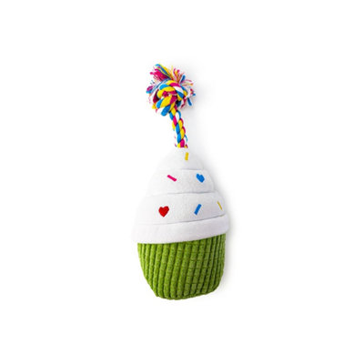 Huggle Pets Hugglepets Party Pup Cupcake Squeaky Dog ToyLime from B&Q