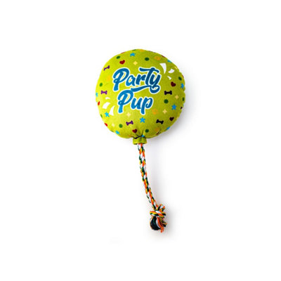 Huggle Pets Hugglepets Party Pup Balloon Squeaky Dog Toy Lime from B&Q