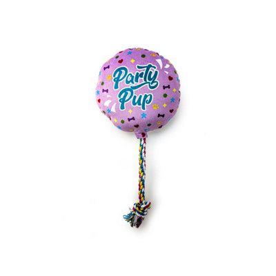 Huggle Pets Hugglepets Party Pup Balloon  Squeaky Dog ToyPurple from B&Q