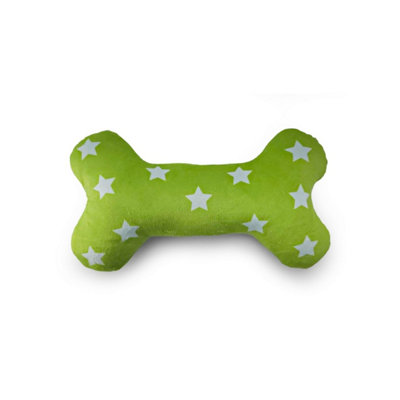 Huggle Pets Hugglepets Party Pup Squeaky Bone Dog ToyLime from B&Q