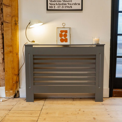 Jack Stonehouse Horizontal Slat Mdf Unpainted Wooden Radiator CoverMedium112Cm (W) X 81.5Cm (H) X 19Cm (D) from B&Q