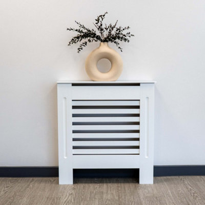 Jack Stonehouse White Horizontal Slat Mdf Radiator CoverSmall78Cm (W) X 81.5Cm (H) X 19Cm (D) from B&Q