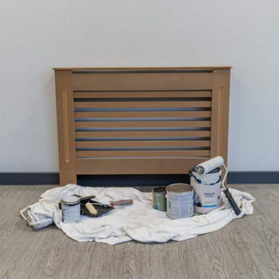 Jack Stonehouse Horizontal Slat Unpainted Radiator Cover Mdf WoodenMedium112Cm (W) X 81.5Cm (H) X 19Cm (D) from B&Q