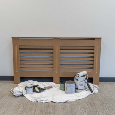 Jack Stonehouse Horizontal Slat Unpainted Radiator Cover Mdf WoodenLarge152Cm (W) X 81.5Cm (H) X 19Cm (D) from B&Q