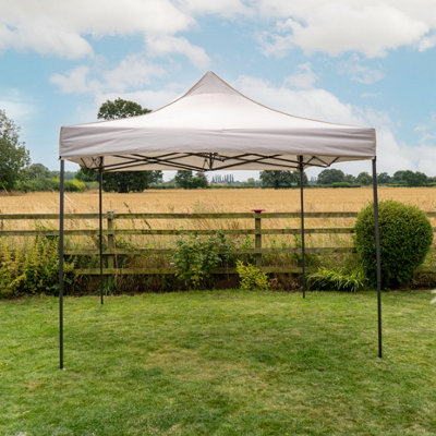 Jack Stonehouse Pop Up 3X3 Gazebo Without Sides Beige from B&Q