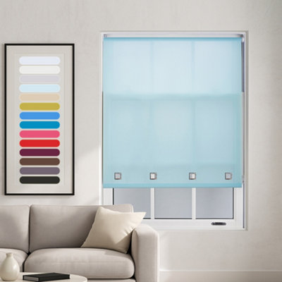 Furnished Daylight Roller Blind With Big Square Eyelets Free Cut ServiceDuck Egg (W)90Cm X (L)210Cm from B&Q