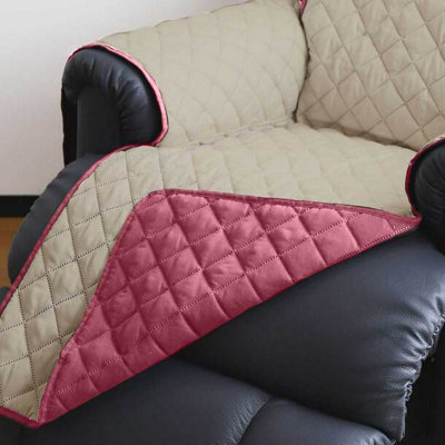 Easylife  Reversible Recliner ProtectorWine/camel from B&Q