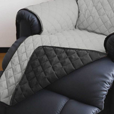 Easylife  Reversible Recliner ProtectorBlack/grey from B&Q
