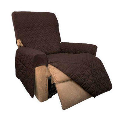 Elegant Brown Fitted Recliner Protector For Ultimate Comfort from B&Q