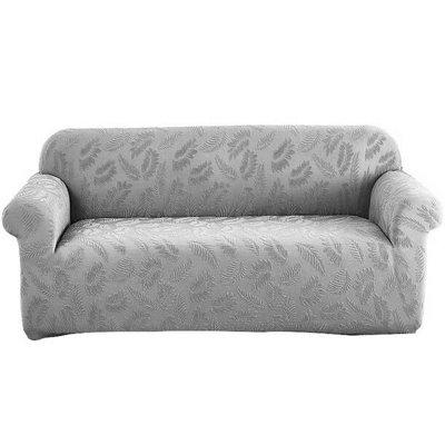 Premium Jacquard Stretch Sofa Cover In Blue For 4-Seater Sofas from B&Q