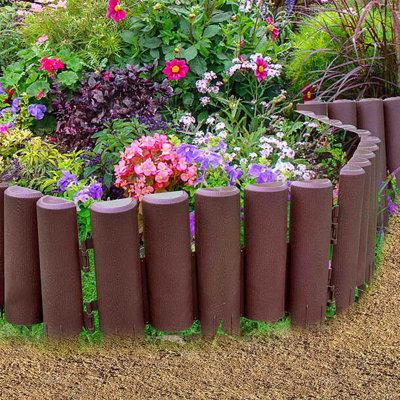 Log-Effect Lawn Edging (Pack Of 8) from B&Q