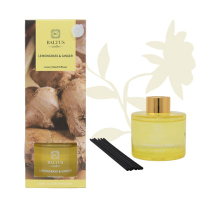 Reed Diffuser Baltus 100Ml  Lemongrass & Ginger Aroma Air Freshener Fragrance
