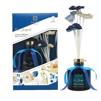 Reed Diffuser 300Ml Faux Flower Oud & Bergamot Baltus Fragrance Aromatherapy from B&Q