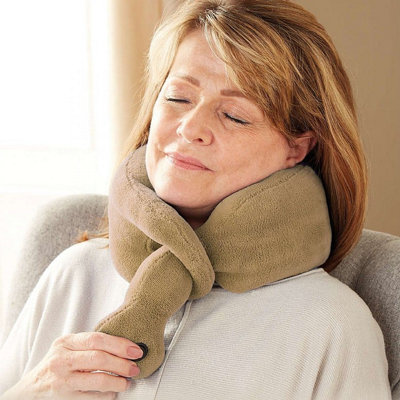 B&Q Fleece Memory Foam Neck & Shoulder Massager With High/low Vibration Battery Operated, 79Cm