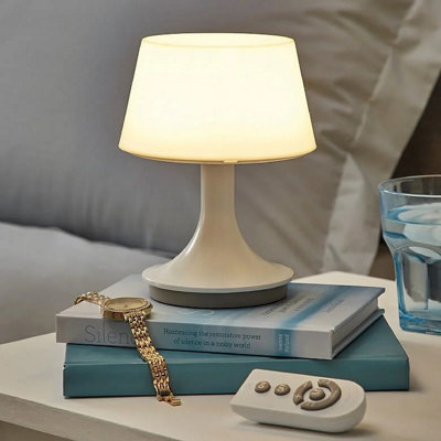Cordless Rechargeable Led Lamp With Remote & 10 Brightness Levels Usb ChargingH17Cm from B&Q