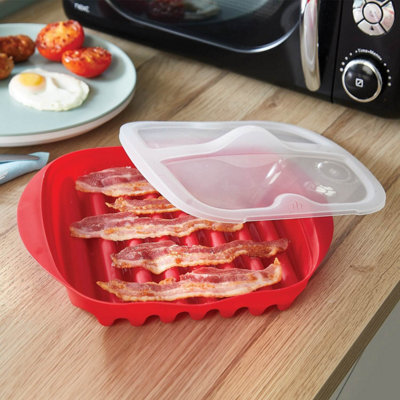 Basilico Microwave Bacon CrisperQuickCrispy-Cooked Bacon Without The Mess6.8Cm 27.5Cm X 24.5Cm from B&Q