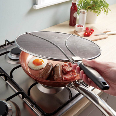 Mesh Frying Pan Splatter Guard With Odour Filter  29Cm from B&Q