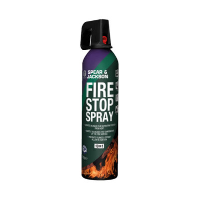 Spear And Jackson All-In-One Fire Extinguisher Spray - Non-Toxic Quick-Use For Multiple Fire Types With 2-Year Shelf Life 750G