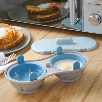 Coopers of Stortford Double Microwave Egg PoacherPerfect In MinutesDishwasher SafeDouble Cup Egg CookerDraining Egg Boiler from B&Q