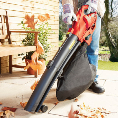 Victor Tools 3200W Electric Leaf Blower Vacuum & Mulcher - 3-In-1 Garden Tool, Bag, 10M Cable & Wheeled Chute 35L