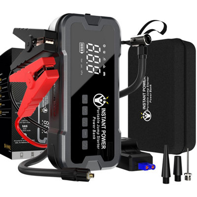 Instant Power Jump StartersStarter Pack And Air Compressor 4000 Amp 12 VoltPortable Car Battery Start 12-Volt Bank150 Psi from B&Q