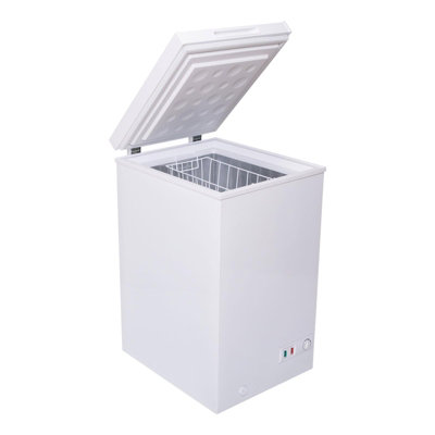 B&Q -  Chf100W 48Cm Freestanding Slimline Compact White Chest Freezer