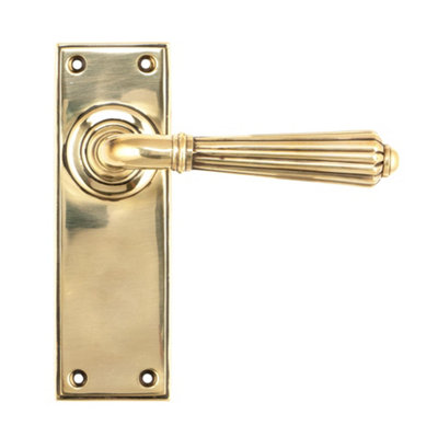 From The Anvil Aged Brass Hinton Lever Latch Set from B&Q