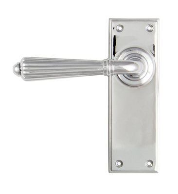 From The Anvil Polished Chrome Hinton Lever Latch Set from B&Q