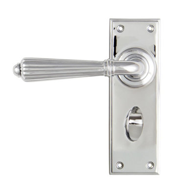 From The Anvil Polished Chrome Hinton Lever Bathroom Set from B&Q