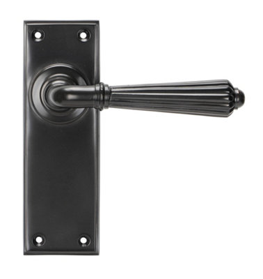 From The Anvil Aged Bronze Hinton Lever Latch Set from B&Q