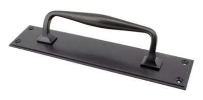 From The Anvil Aged Bronze 300mm Art Deco Pull Handle On Backplate from B&Q