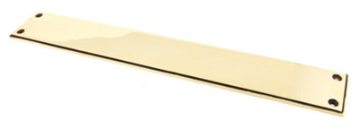 From The Anvil Aged Brass 425mm Art Deco Fingerplate from B&Q