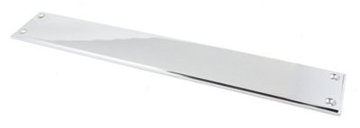 From The Anvil Polished Chrome 425mm Art Deco Fingerplate from B&Q