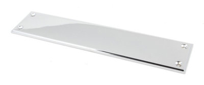From The Anvil Polished Chrome 300mm Art Deco Fingerplate from B&Q