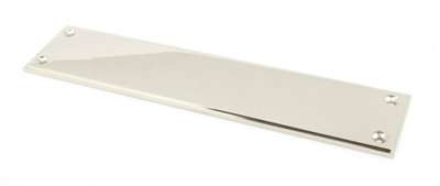 From The Anvil Polished Nickel 300mm Art Deco Fingerplate from B&Q