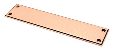 From The Anvil Polished Bronze 300mm Art Deco Fingerplate from B&Q